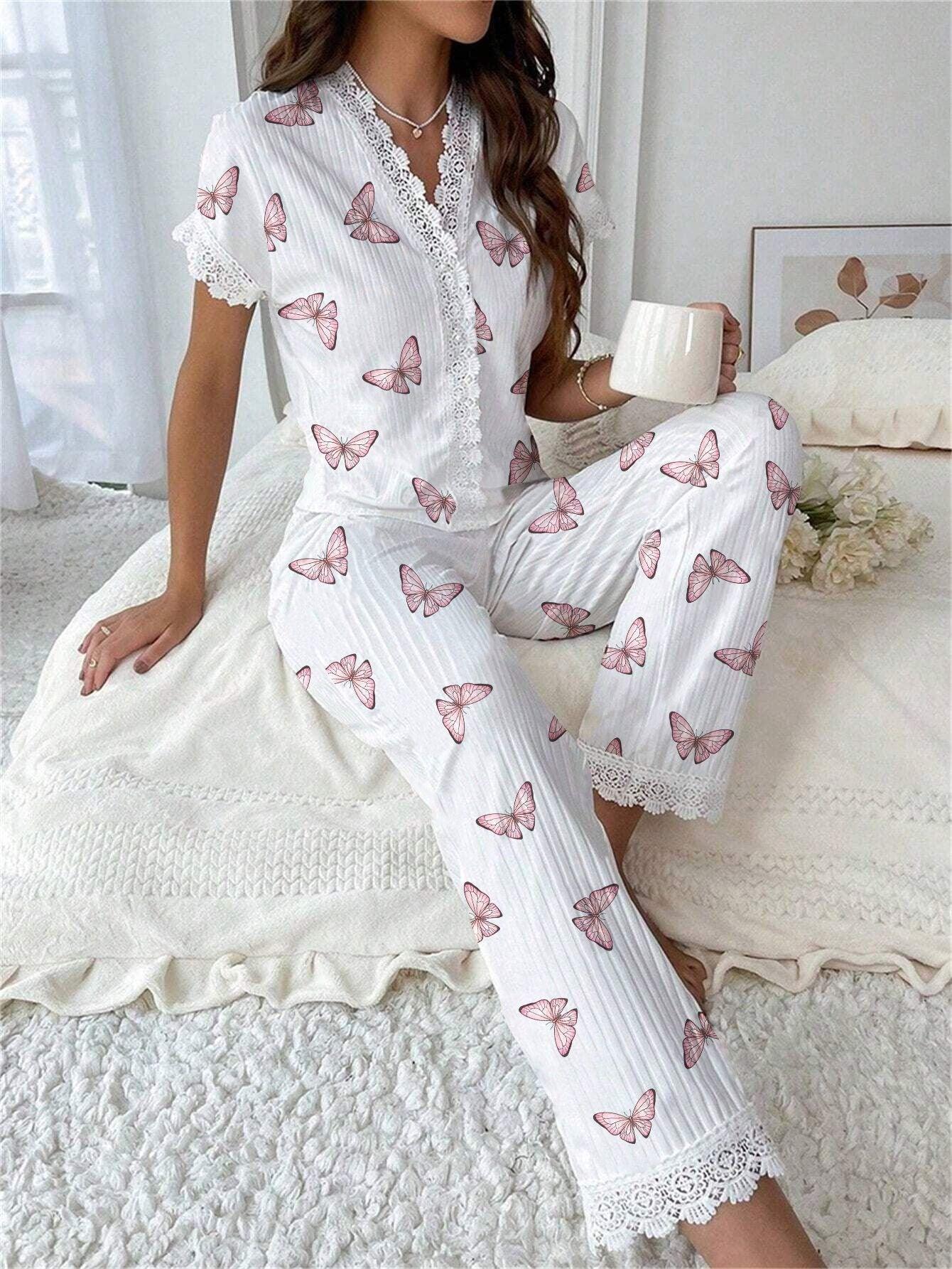 Ribbed Cherry Pajama Set - View 18 | WEUXS