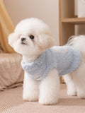 Lavender purple chenille fleece pet vest with embroidered logo patch - View 6 | WEUXS