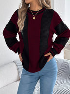 Vertical stripe knit sweater - View 11 | WEUXS
