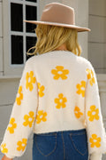 Cuteness Flowers Fuzzy Knit Cardigan | Dress In Beauty