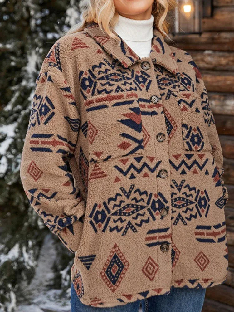 The Sedona Vintage Aztec Sherpa Jacket - WEUXS