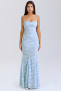 Joan Bluebell Lace Up Back Maxi Dress | Dress In Beauty