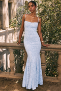 Joan Bluebell Lace Up Back Maxi Dress | Dress In Beauty