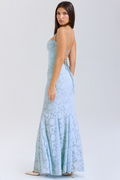 Joan Bluebell Lace Up Back Maxi Dress | Dress In Beauty
