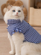 Plaid Pet Vest with Ruffle Sleeves - View 6 | WEUXS