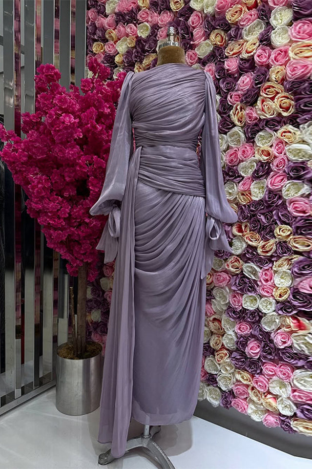 Sonia Lantern Sleeve Ruched Maxi Dress | Dress In Beauty