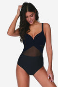 Mesh Striped One Piece Swimwear - Dress In Beauty
