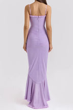 Apricot Ruffled Front Gown - View 43 | WEUXS