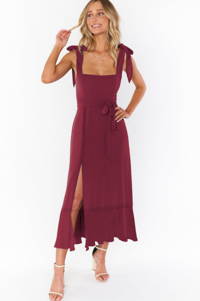 Tie Shoulder Boho Midi Dress | Dress In Beauty