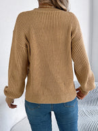 White Pointelle Knit Sweater - WEUXS