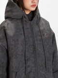 Vintage Wash Hooded Puffer Jacket - View 6 | WEUXS
