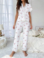 Ribbed Cherry Pajama Set - View 13 | WEUXS