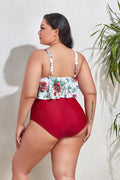 (L-4XL) Floral High Waist Bikini Set | Dress In Beauty