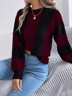 Vertical stripe knit sweater - View 13 | WEUXS