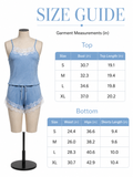 Elegant women's lace trim pajama set - View 8 | WEUXS