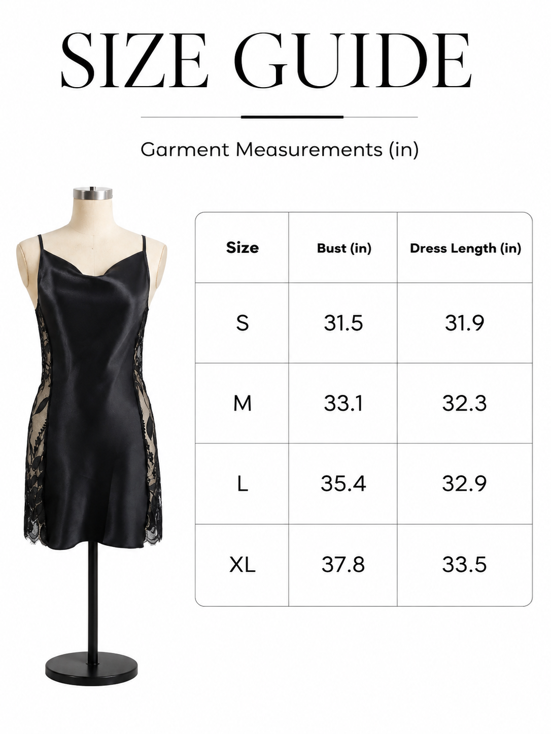 Elegant satin nightgown with lace trim - View 8 | WEUXS
