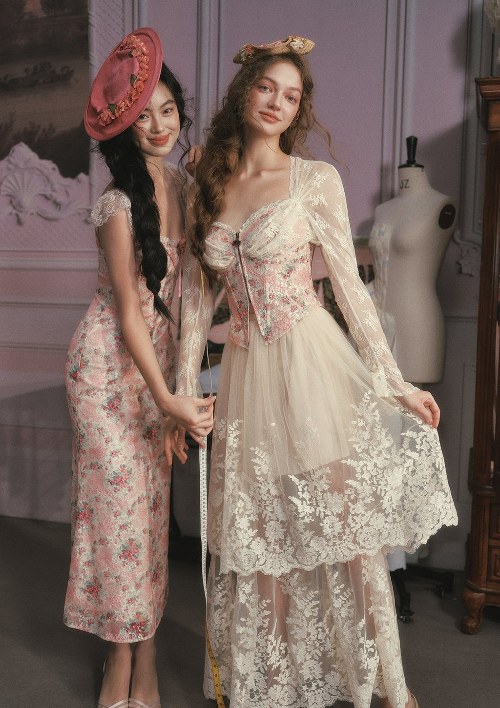 Floral print fit and flare midi dress with square neckline and cap sleeves - View 8 | WEUXS