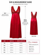 Elegant Lace Trim V-Neck Full Length Nightgown
