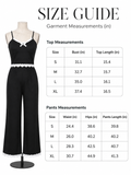 Elegant lace trim pajama set - View 8 | WEUXS