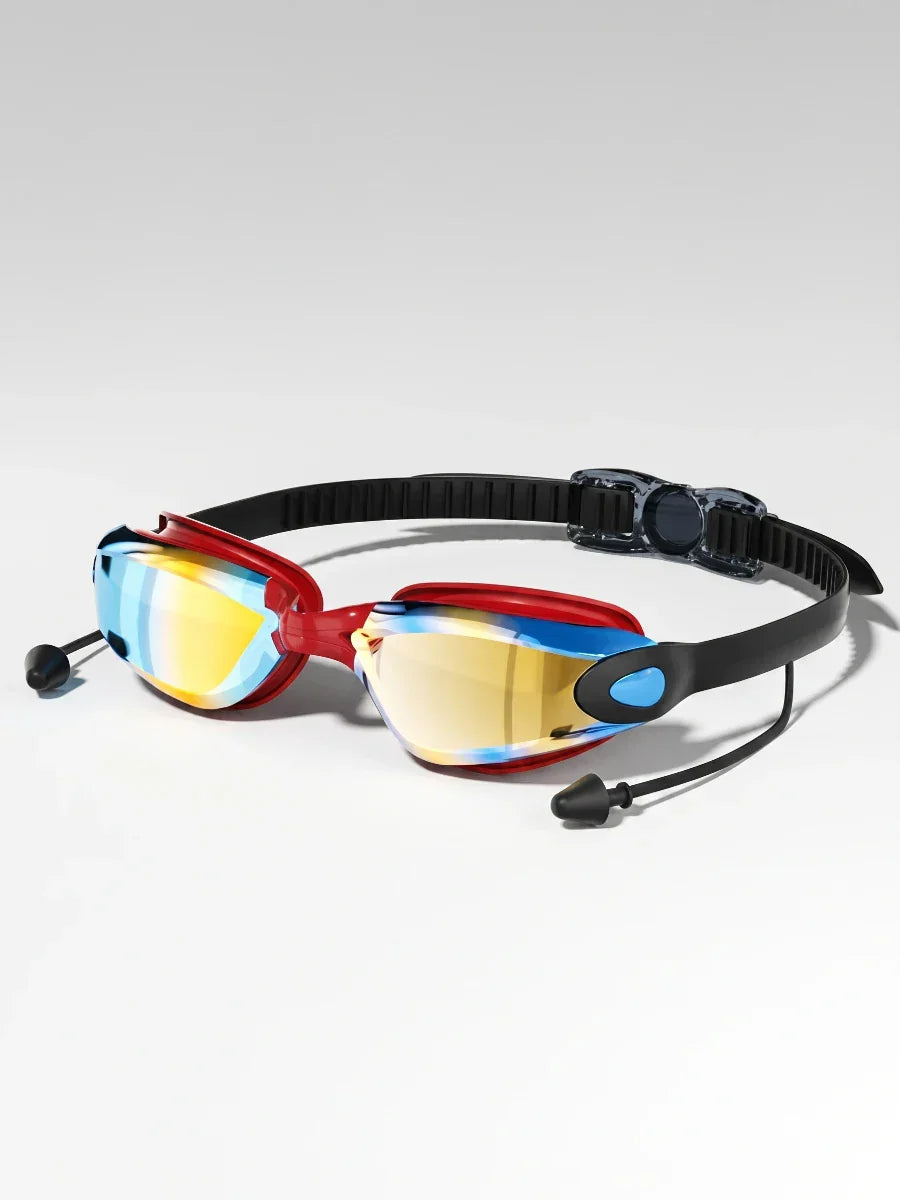 Adult anti-fog swimming goggles with adjustable strap and mirrored lenses - View 6 | WEUXS