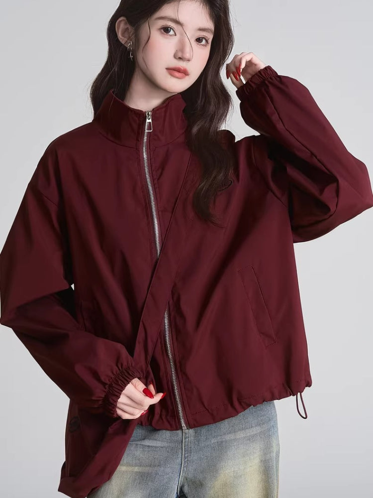 Oversized utility jacket with stand collar - View 6 | WEUXS