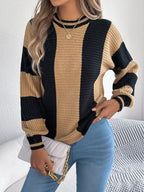 Vertical stripe knit sweater - View 18 | WEUXS