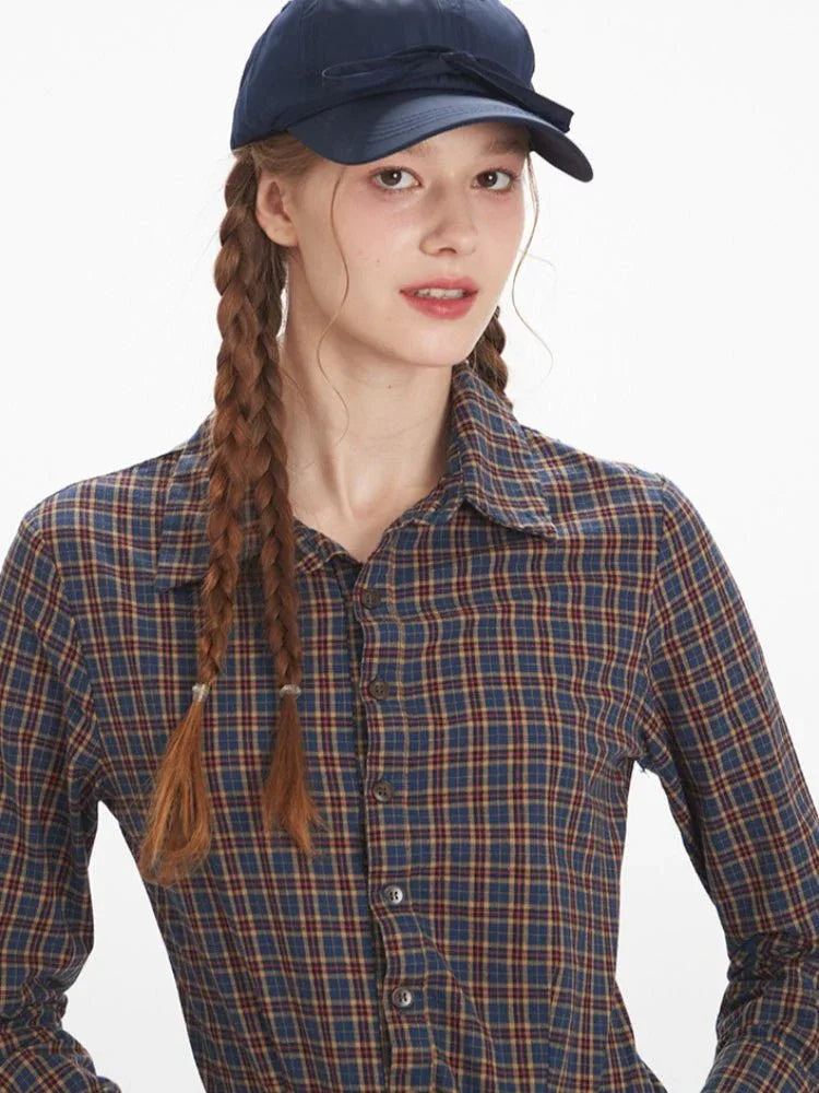 Men's Slim Fit Plaid Button-Down Shirt - View 6 | WEUXS