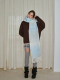 Gradient Wool Blend Scarf - View 10 | WEUXS
