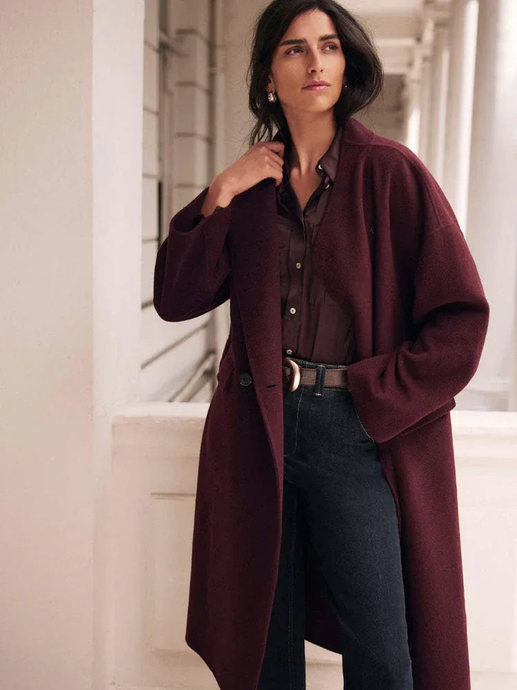 Wool Blend Scarf Coat Secondary image