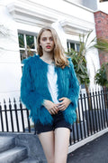 Sapphire Shaggy Mongolian Faux Fur Jacket - WEUXS