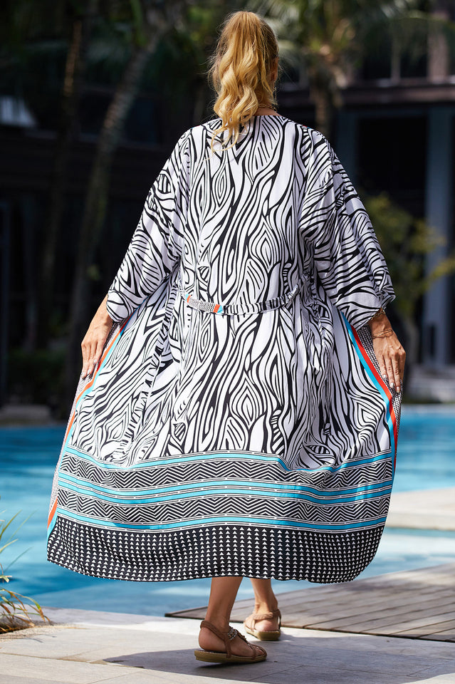 Tie Dye Belt Kimono Blouse (15 Colors) | Dress In Beauty