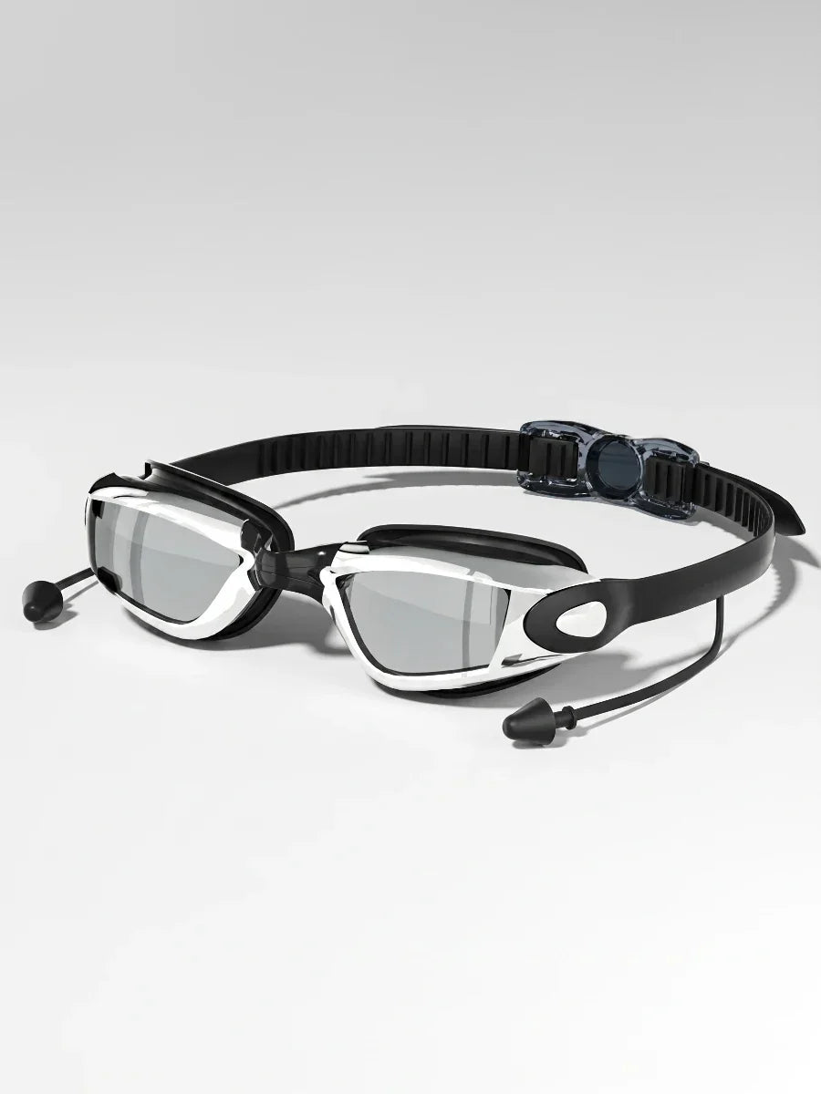 Adult anti-fog swimming goggles with adjustable strap and mirrored lenses - View 7 | WEUXS