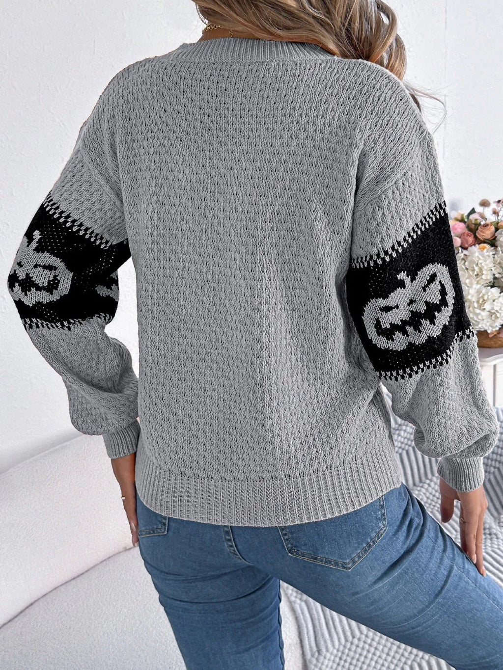 Festive Pumpkin Patch Knit Sweater - View 14 | WEUXS