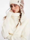 Winter Coquette Mock Two-Piece Capelet Sweater - WEUXS