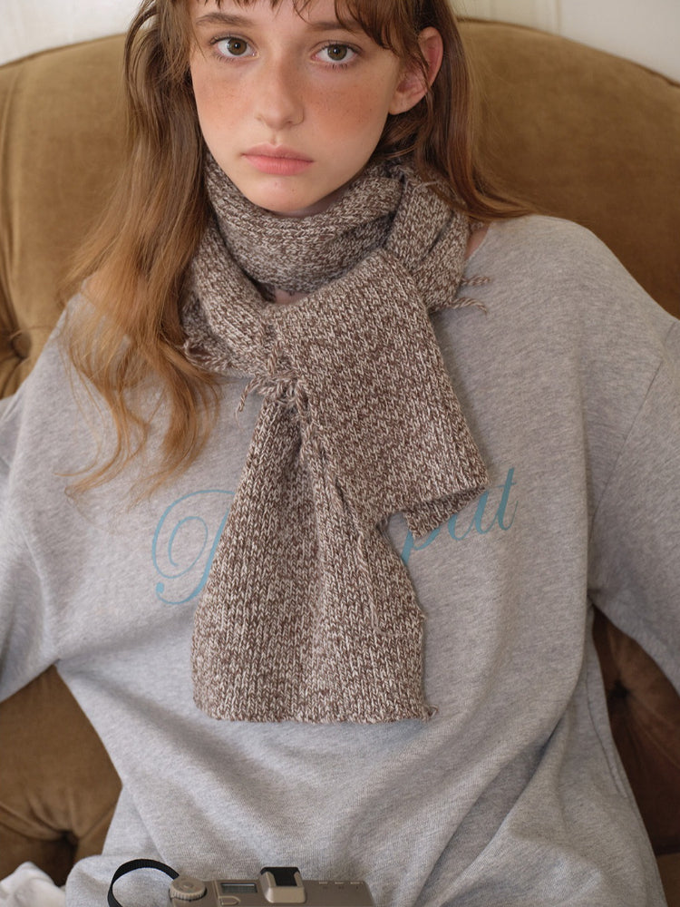 Heavyweight Wool Blend Scarf - View 8 | WEUXS