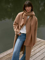 Evelyn Wool-Blend Scarf Coat - View 7 | WEUXS