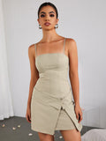 Asymmetrical Hem Mini Dress - View 6 | WEUXS