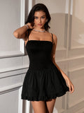 Organza puff sleeve mini dress - View 6 | WEUXS