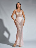 Sequined Maxi Dress - View 6 | WEUXS