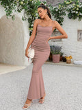 Mermaid maxi dress with lace detail - View 22 | WEUXS