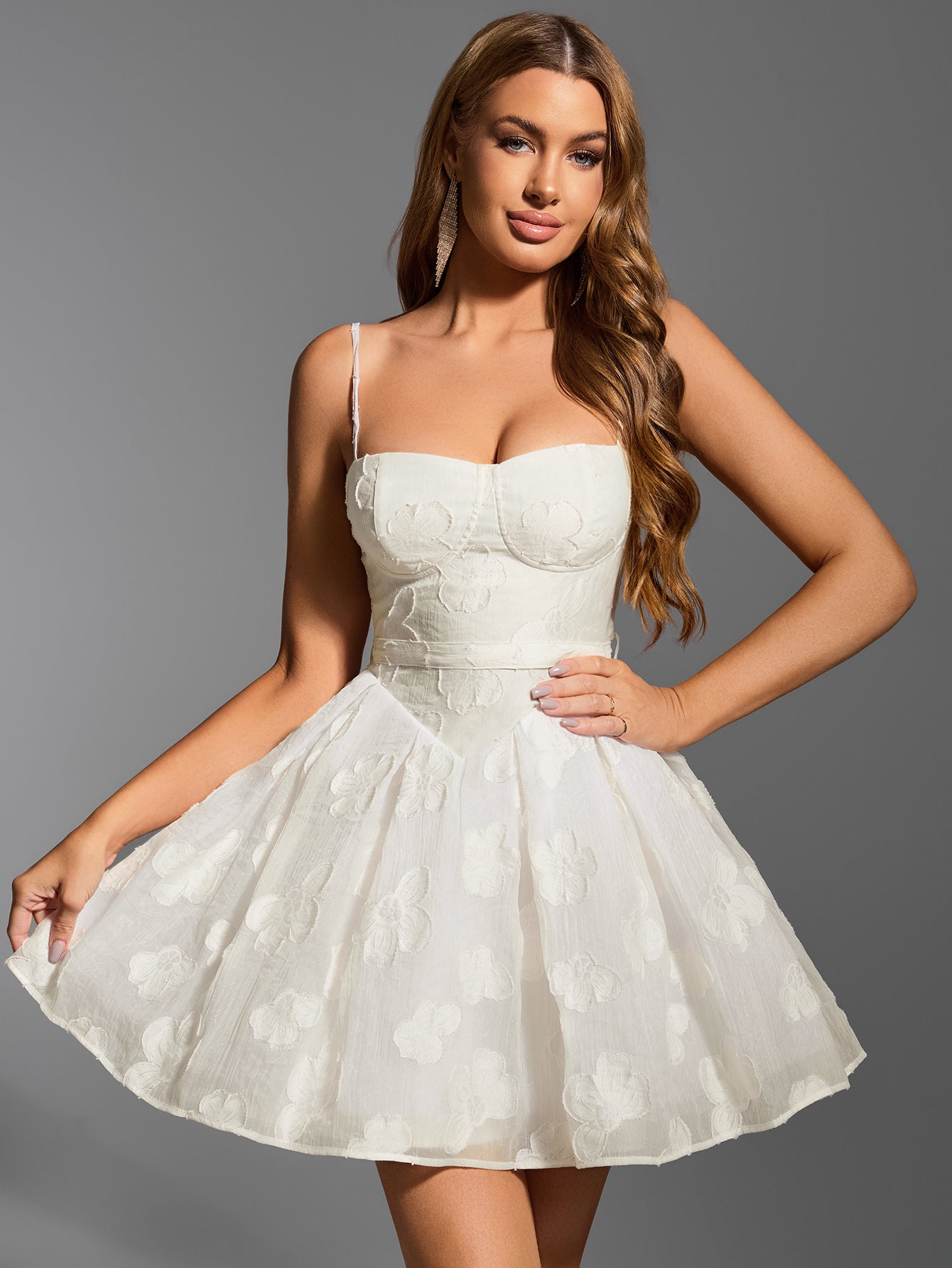 Jacquard Corset Cami Dress - View 6 | WEUXS