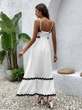 Fitted midi dress with scalloped trim - View 14 | WEUXS