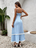 Midi Dress with Scalloped Trim - View 8 | WEUXS