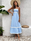 Midi Dress with Scalloped Trim - View 12 | WEUXS