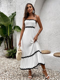 Fitted midi dress with scalloped trim - View 13 | WEUXS