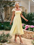 Lace Trim Satin Maxi Dress - View 9 | WEUXS