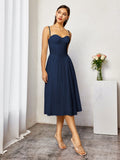 white sweetheart neckline midi dress - View 15 | WEUXS