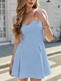 Jacquard Corset Dress with Pleated Hem - View 18 | WEUXS