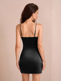 Satin Cami Dress with Sweetheart Neckline - View 8 | WEUXS