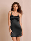 Satin Cami Dress with Sweetheart Neckline - View 11 | WEUXS
